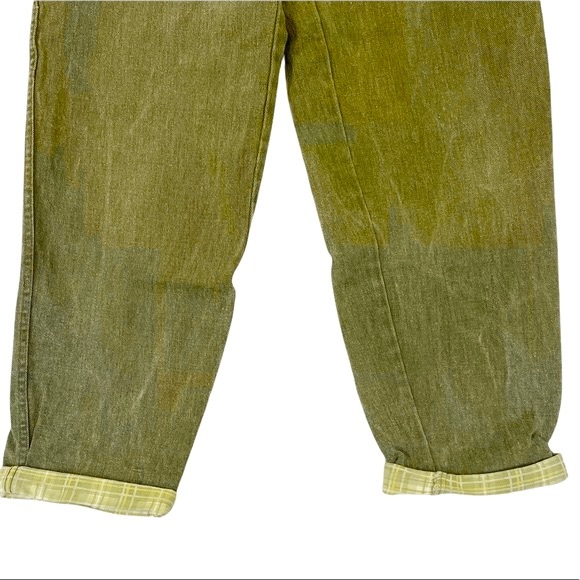 VINTAGE 80’s 90’s Donovan Light Green Ribcage High Waisted Baggy Carpenter Jeans - Picture 3 of 8